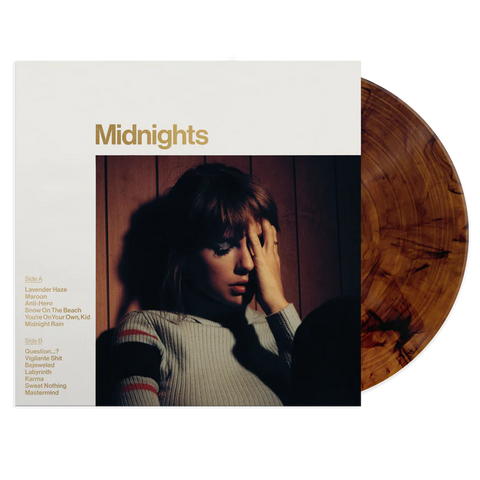 Taylor Swift - Midnights - Mahogany Marbled Vinyl Record LP