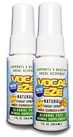 (2-pack) Vocal-Eze Vocalists' and Singers' Lubricating Throat Spray - Green Peak Wellness